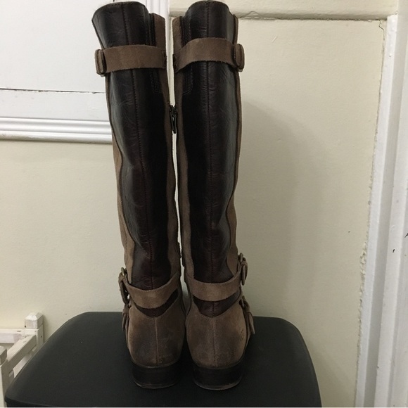 UGG Beige Suede Buckle Cydnee Riding Boots - Picture 6 of 12